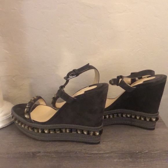 CHRISTIAN LOUBOUTIN CATACLOU 120 Veau Velours Testa/Corne 2 - Picture 4 of 10